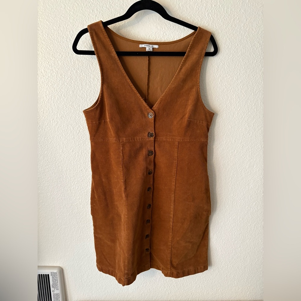O'Neill Tan Corduroy Midi Dress